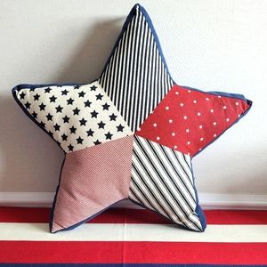 Americana 17" Star Shaped Pillow.